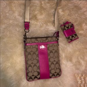 Coach crossbody and coin purse